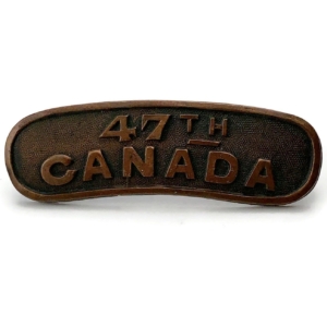 47th Canadian British Columbia Battalion Canada Regiment Shoulder Title