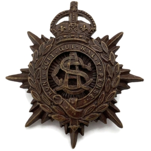 WW1 Army Service Corps ASC OFFICERS Bronze Cap Badge