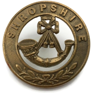 VICTORIAN / EDWARDIAN Kings Shropshire Light Infantry Helmet Plate Centre Badge