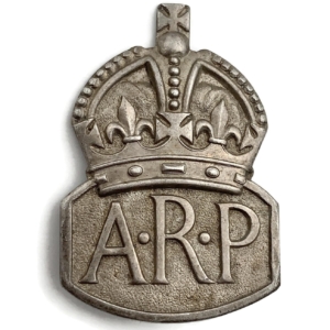 WW2 ARP Warden (Air Raid Precautions) HALLMARKED Silver Lapel Badge - LADIES VERSION