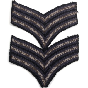 WW2 Royal Air Force RAF Sergeants Cloth Chevron Insignia Rank Stripes PAIR