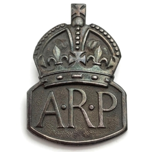 WW2 ARP Warden (Air Raid Precautions) HALLMARKED Silver Lapel Badge - MENS