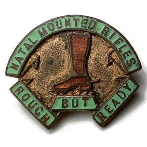 Natal Mounted Rifles Trooper's Lapel Badge Boer War South Africa Sweetheart Brooch
