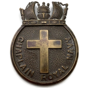 WW1 Royal Navy Chaplain Department Christian Padre Officers Naval Cap Badge