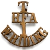 WW1 1st Battery West Riding, Royal Field Artillery RFA Shoulder Title Badge