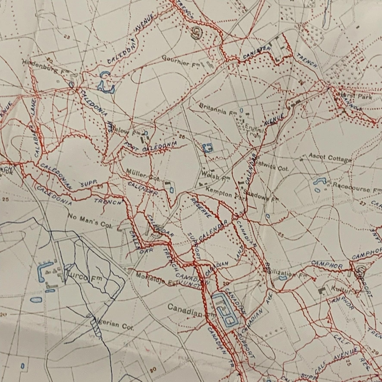 NAMED TRENCHES St Julien Boesinghe YPRES - Trench Map 1:10,000 - 28 NW ...