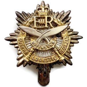 Gurkha Logistics Corps METAL Cap Badge FIRMIN Makers Mark - Queens Crown