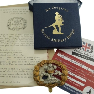 South Lancashire Regiment Cap Badge in Presentation & Gift Box