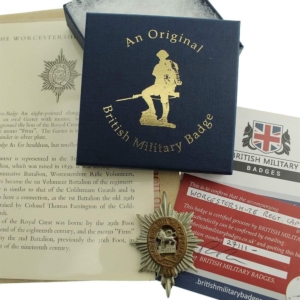 Worcestershire Regiment Cap Badge in Presentation & Gift Box