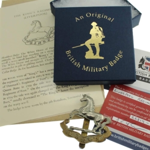 Kings Liverpool Regiment (King's) Cap Badge in Presentation & Gift Box