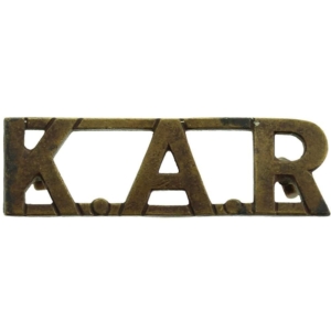 Kings African Rifles Regiment KAR King's Shoulder Title