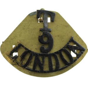 WW1 Territorial 9th Battalion (Queen Victoria Rifles) London Regiment Shoulder Title