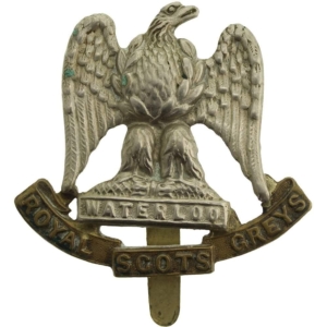 WW1 Royal Scots Greys Regiment Cap Badge