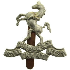 WW2 Queens Own Royal West Kent Regiment RWK Cap Badge