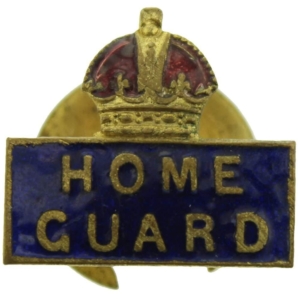 WW2 Home Guard Servicemans Enamel HG Lapel Badge