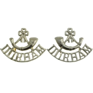 WW2 Durham Light Infantry Regiment DLI Shoulder Title PAIR