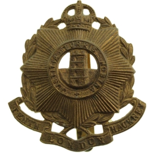 WW1 10th Tenth Hackney Battalion County of London Regiment Cap Badge