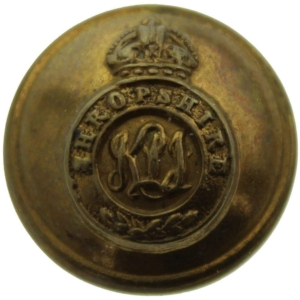 Kings Shropshire Light Infantry KSLI King's Regiment SMALL Tunic Button - 19mm