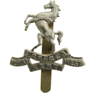 WW1 Queens Own Royal West Kent Regiment RWK Cap Badge