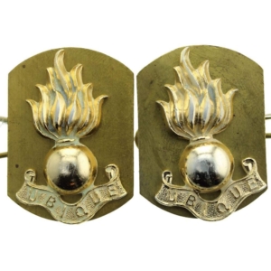 Royal Engineers Corps Staybrite Anodised Collar Badge PAIR - Staybright
