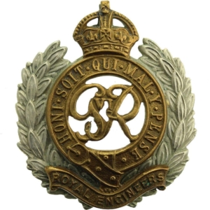 WW2 Royal Engineers Corps (George VI) BI-METAL Cap Badge
