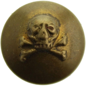WW1 17th Lancers Regiment DEATHS HEAD Small Tunic Button - 16mm