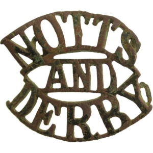 UK Dug Detecting Find - WW1 Notts & Derby Regiment Relic Shoulder Title