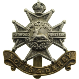 WW1 Sherwood Foresters (Notts and Derby) Regiment Cap Badge