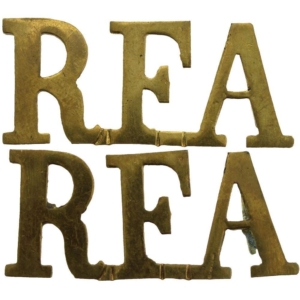 WW1 Royal Field Artillery RFA Shoulder Title PAIR