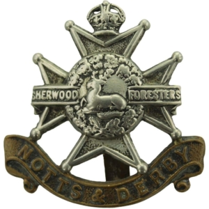 WW1 Sherwood Foresters (Notts and Derby) Regiment Cap Badge
