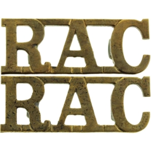 WW2 Royal Armoured Corps RAC Shoulder Title PAIR