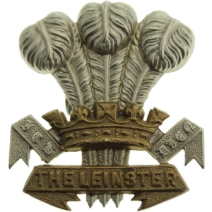 VICTORIAN / EDWARDIAN Leinster Regiment Irish Cap Badge - LUGS VERSION