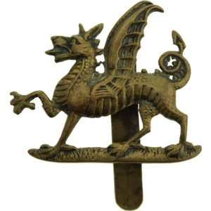 WW1 1st Monmouthshire Regiment Cap Badge - First Pattern
