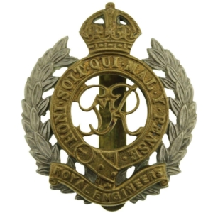 WW2 Royal Engineers Corps (George VI) BI-METAL Cap Badge