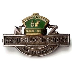 WW1 New Zealand Army Veteran Returned From Active Service Association Lapel Badge