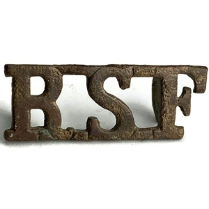 UK Dug Detecting Find - WW1 Royal Scots Fusiliers Scottish Regiment Relic Shoulder Title