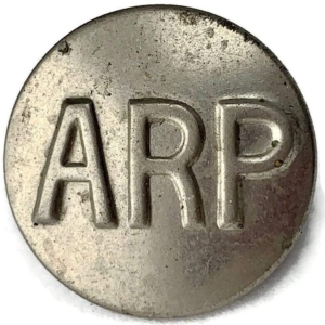 Air Raid Precautions ARP Wardens Tunic Button - 26mm