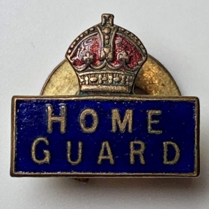 WW2 Home Guard Servicemans Enamel HG Lapel Badge