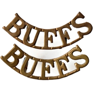 Royal East Kent (The Buffs) Regiment Shoulder Title PAIR