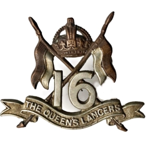 WW1 16th The Queens Royal Lancers Regiment Collar Badge