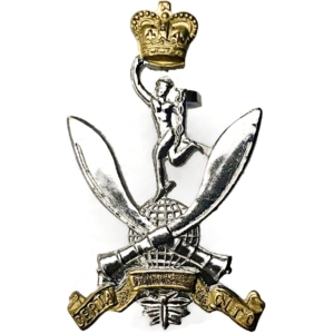Gurkha Signals Corps Cap Badge - Queens Crown