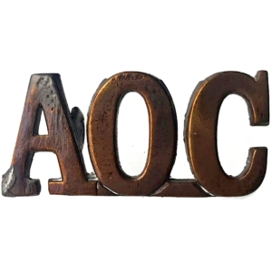 WW1 Army Ordnance Corps AOC Shoulder Title