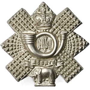 Highland Light Infantry HLI Scottish Regiment Collar Badge - Queens Crown