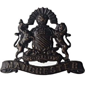 WW1 Manchester Regiment OFFICERS Bronze Collar Badge