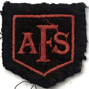 WW2 Auxiliary Fire Service Brigade AFS Cloth Formation Patch Insignia Badge