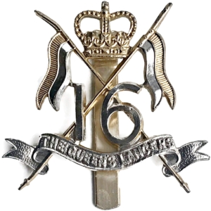 Queens 16th Lancers Staybrite Anodised Cap Badge - Staybright