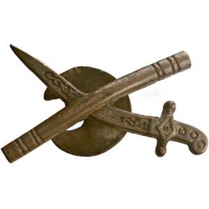 British Army General's Crossed Sword & Baton Insignia LAPEL BADGE Rank Pip