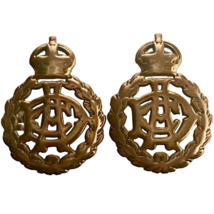 WW1 Army Dental Corps ADC Collar Badge PAIR