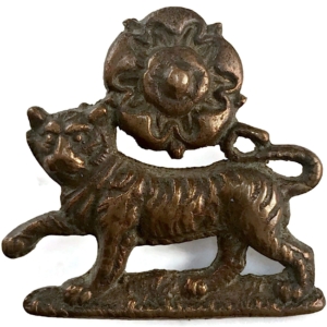 York and Lancaster Regiment OFFICERS Bronze Collar Badge