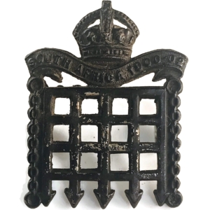 WW1 16th County of London Battalion Queens Westminster Rifles Regiment Collar Badge